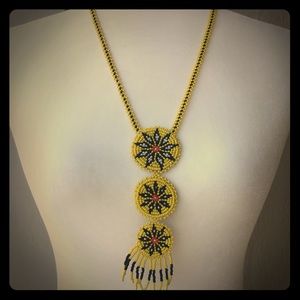 Vintage 1960s Native American Seed Bead Necklace